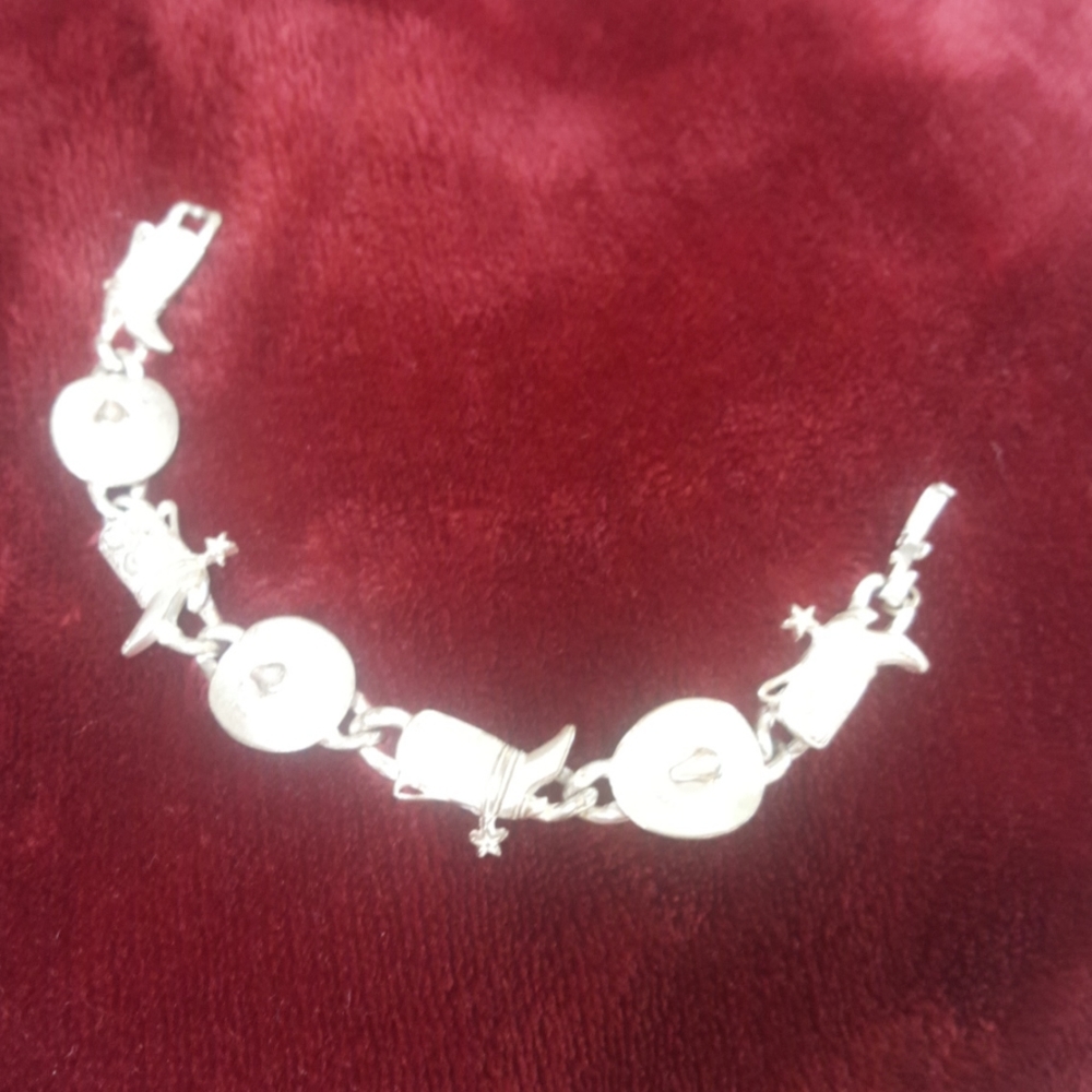 Cowboy hat and boot bracelet